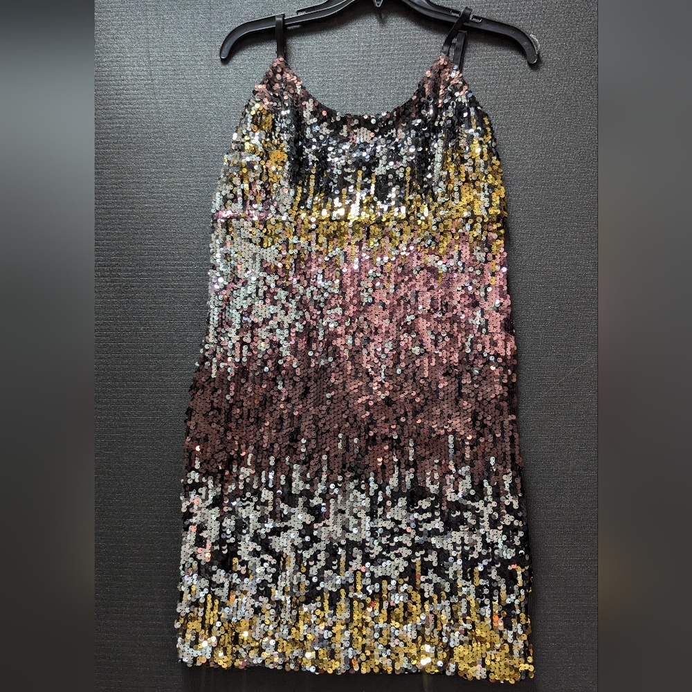 Fashion Nova Ombre Sequin Mini Dress -
